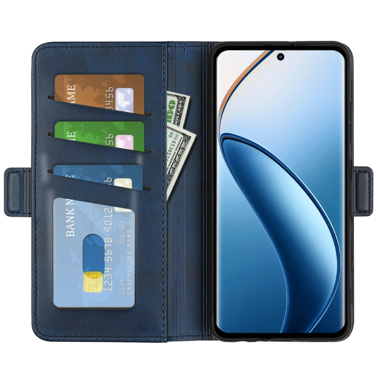 For Realme 12+ 5G Dual-side Magnetic Buckle Horizontal Flip Leather Phone Case