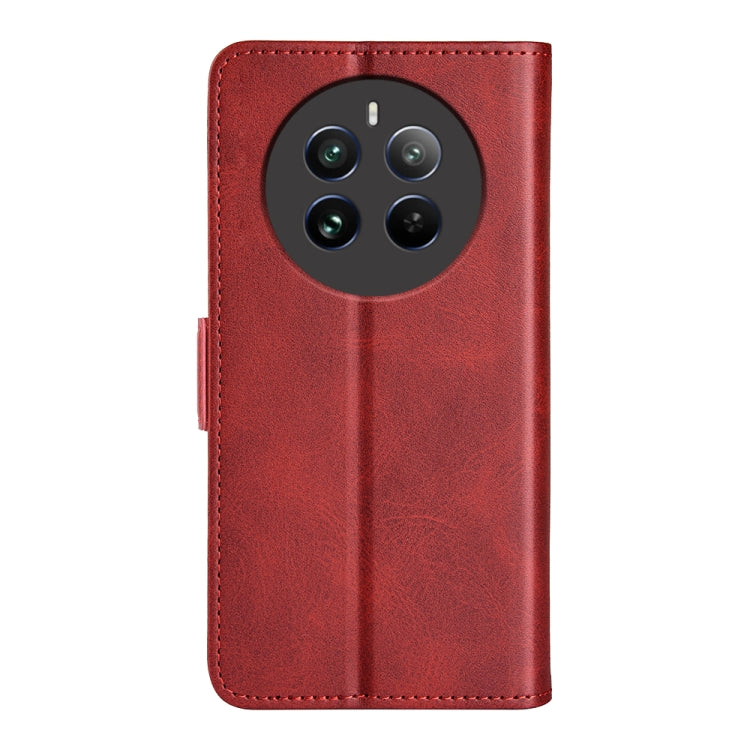 For Realme 12+ 5G Dual-side Magnetic Buckle Horizontal Flip Leather Phone Case