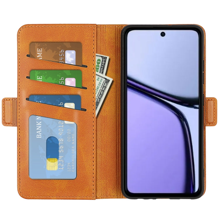 For Realme C65 4G Dual-side Magnetic Buckle Horizontal Flip Leather Phone Case