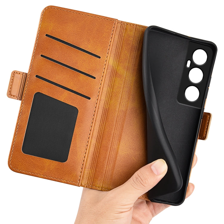 For Realme C65 4G Dual-side Magnetic Buckle Horizontal Flip Leather Phone Case