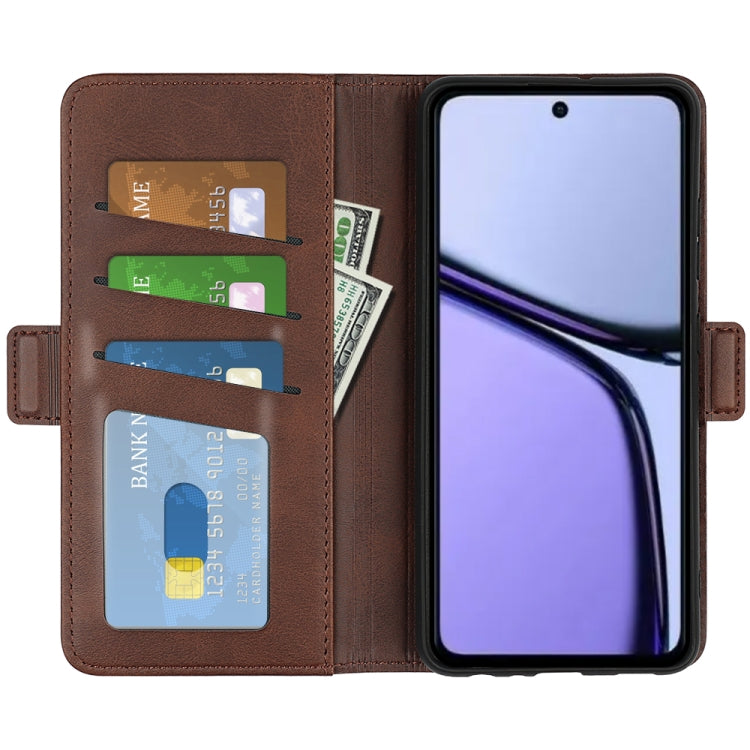 For Realme C65 4G Dual-side Magnetic Buckle Horizontal Flip Leather Phone Case