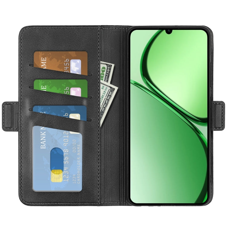 For Realme C63 Dual-side Magnetic Buckle Horizontal Flip Leather Phone Case
