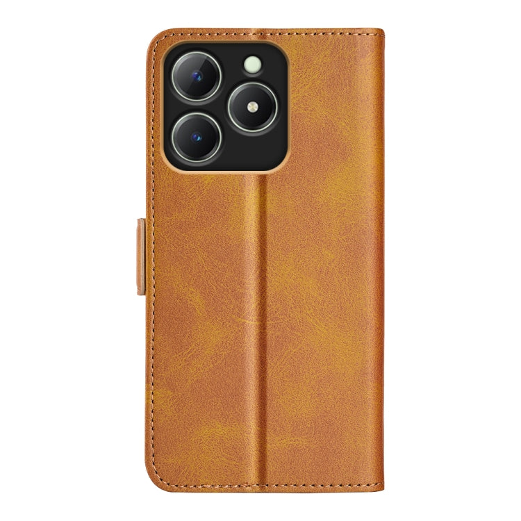 For Realme C63 Dual-side Magnetic Buckle Horizontal Flip Leather Phone Case