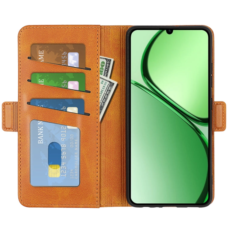 For Realme C63 Dual-side Magnetic Buckle Horizontal Flip Leather Phone Case