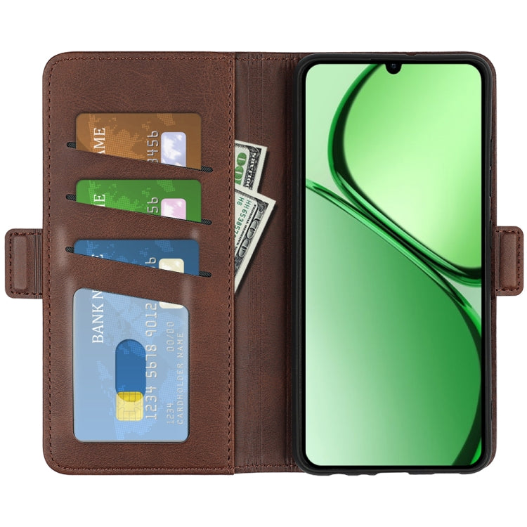 For Realme C63 Dual-side Magnetic Buckle Horizontal Flip Leather Phone Case
