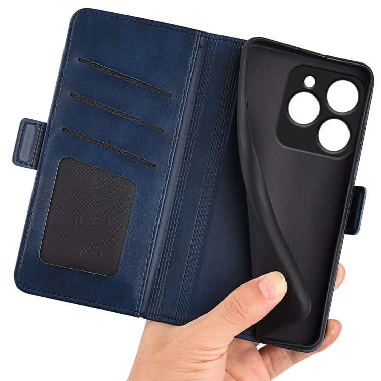 For Realme C63 Dual-side Magnetic Buckle Horizontal Flip Leather Phone Case