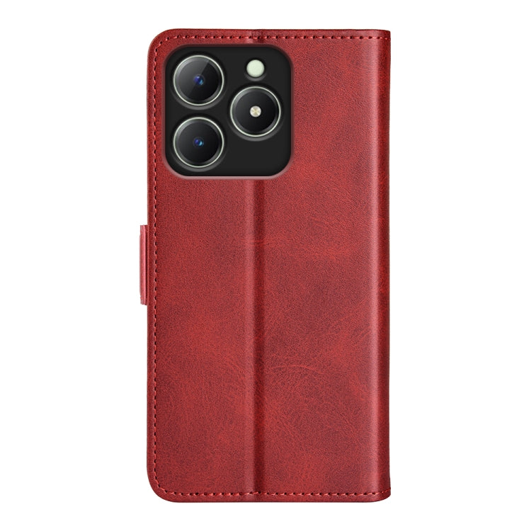 For Realme C63 Dual-side Magnetic Buckle Horizontal Flip Leather Phone Case