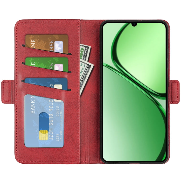 For Realme C63 Dual-side Magnetic Buckle Horizontal Flip Leather Phone Case