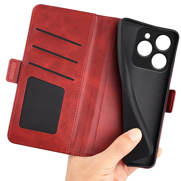 For Realme C63 Dual-side Magnetic Buckle Horizontal Flip Leather Phone Case