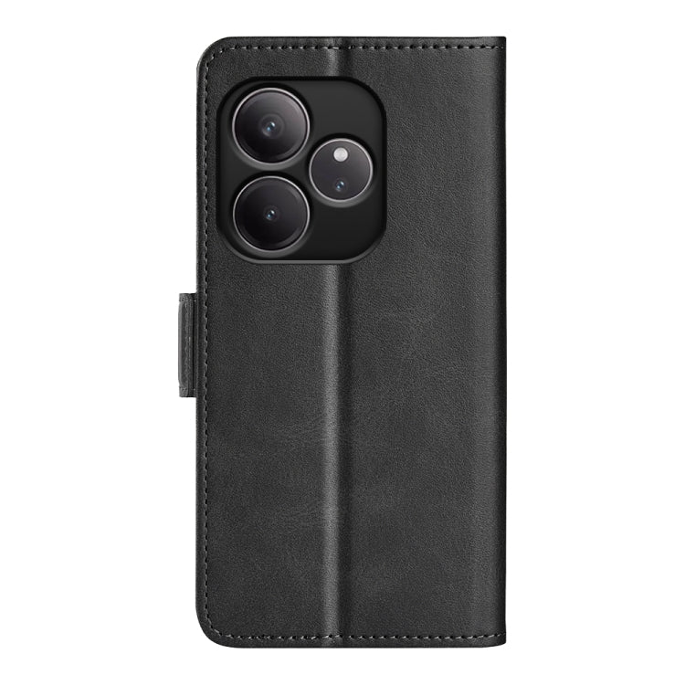 For Realme GT 6 5G Dual-side Magnetic Buckle Horizontal Flip Leather Phone Case