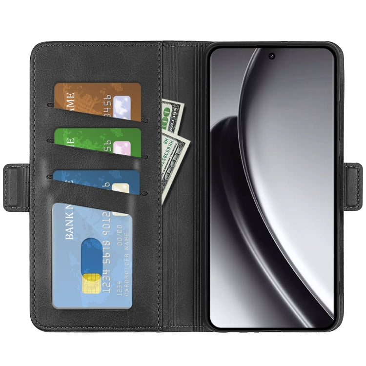 For Realme GT 6 5G Dual-side Magnetic Buckle Horizontal Flip Leather Phone Case
