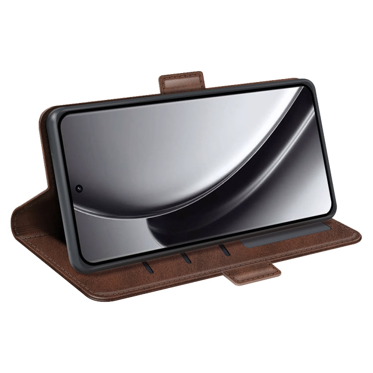 For Realme GT 6 5G Dual-side Magnetic Buckle Horizontal Flip Leather Phone Case