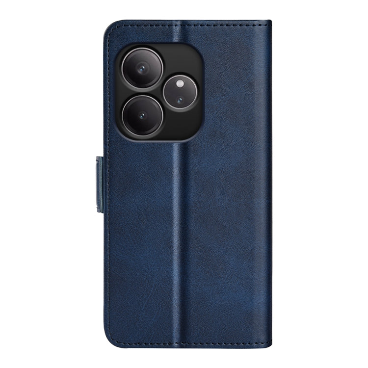 For Realme GT 6 5G Dual-side Magnetic Buckle Horizontal Flip Leather Phone Case