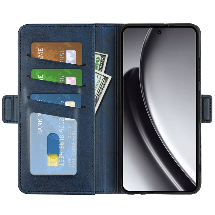 For Realme GT 6 5G Dual-side Magnetic Buckle Horizontal Flip Leather Phone Case