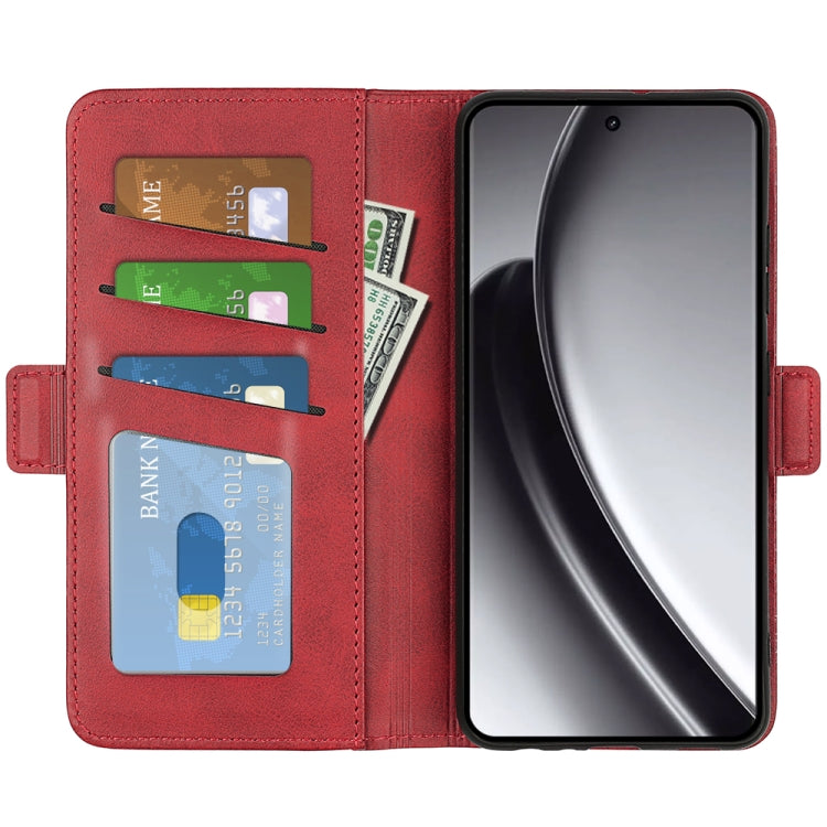 For Realme GT 6 5G Dual-side Magnetic Buckle Horizontal Flip Leather Phone Case