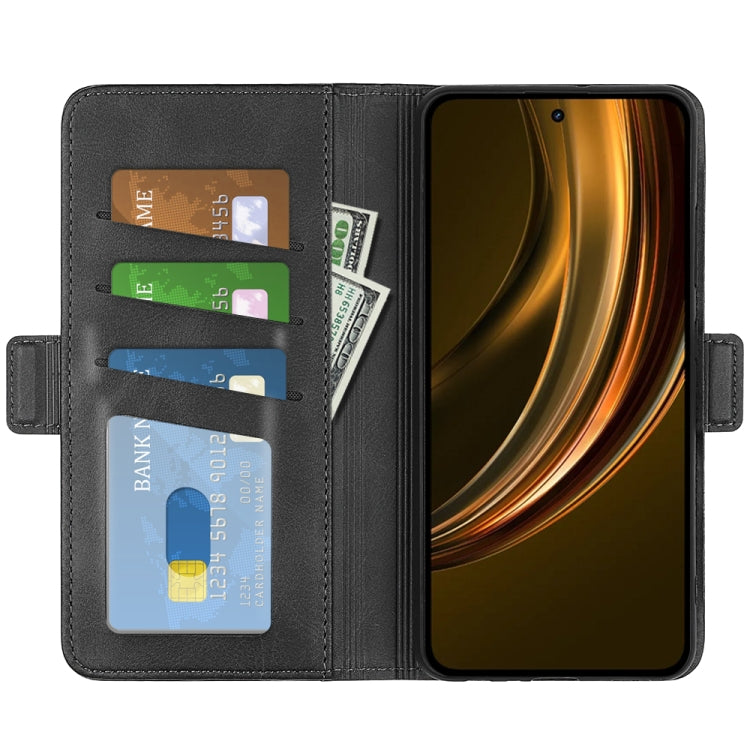 For Realme 13+ 5G Dual-side Magnetic Buckle Horizontal Flip Leather Phone Case