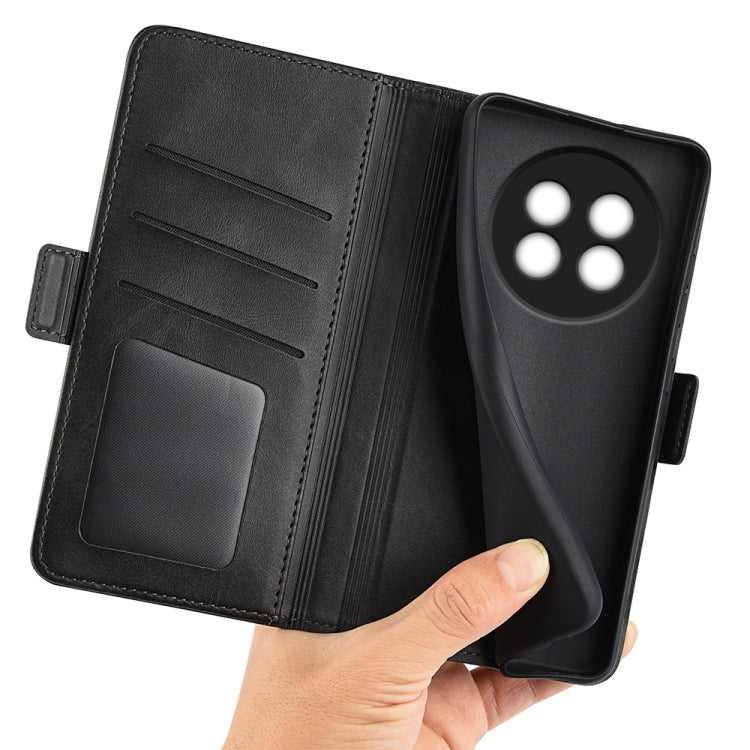 For Realme 13+ 5G Dual-side Magnetic Buckle Horizontal Flip Leather Phone Case