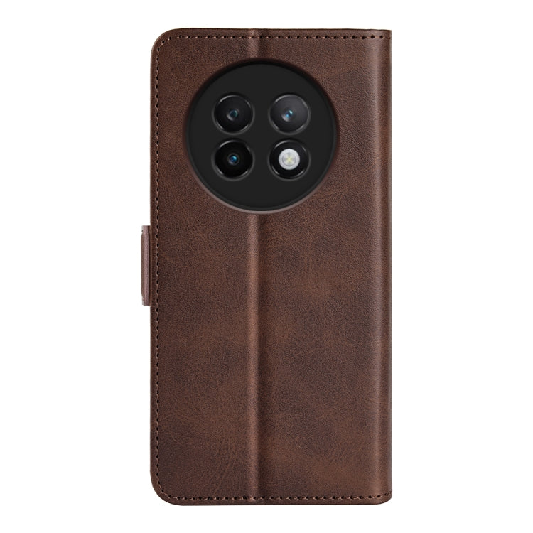 For Realme 13+ 5G Dual-side Magnetic Buckle Horizontal Flip Leather Phone Case