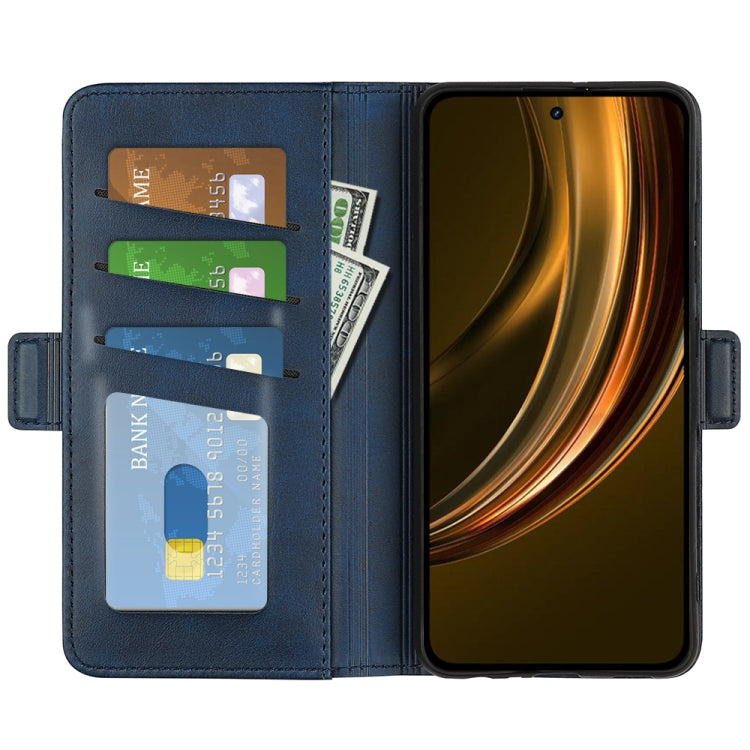 For Realme 13+ 5G Dual-side Magnetic Buckle Horizontal Flip Leather Phone Case