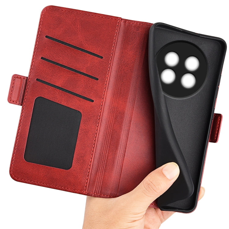 For Realme 13+ 5G Dual-side Magnetic Buckle Horizontal Flip Leather Phone Case