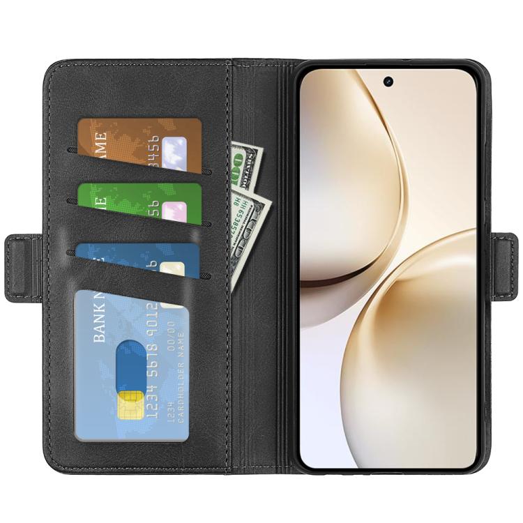 For Realme 14 Pro+ Dual-side Magnetic Buckle Horizontal Flip Leather Phone Case
