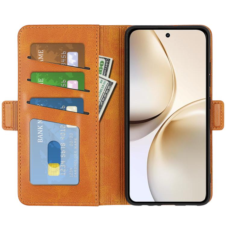 For Realme 14 Pro+ Dual-side Magnetic Buckle Horizontal Flip Leather Phone Case