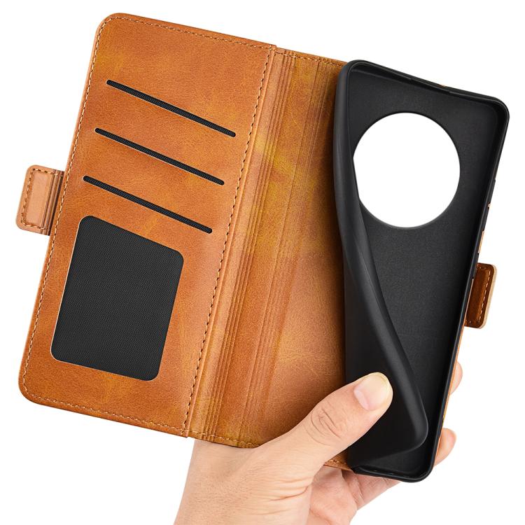 For Realme 14 Pro+ Dual-side Magnetic Buckle Horizontal Flip Leather Phone Case