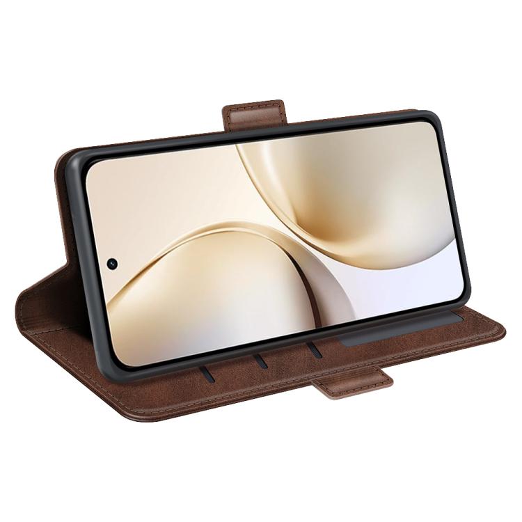 For Realme 14 Pro+ Dual-side Magnetic Buckle Horizontal Flip Leather Phone Case