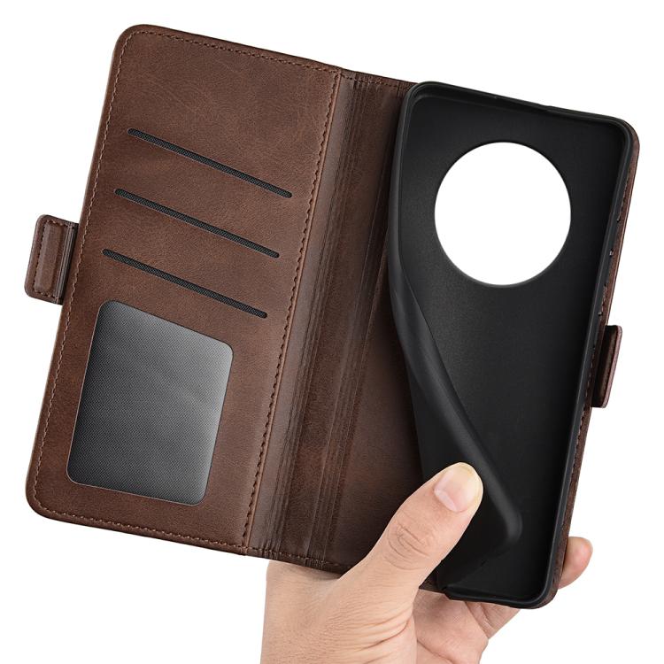For Realme 14 Pro+ Dual-side Magnetic Buckle Horizontal Flip Leather Phone Case