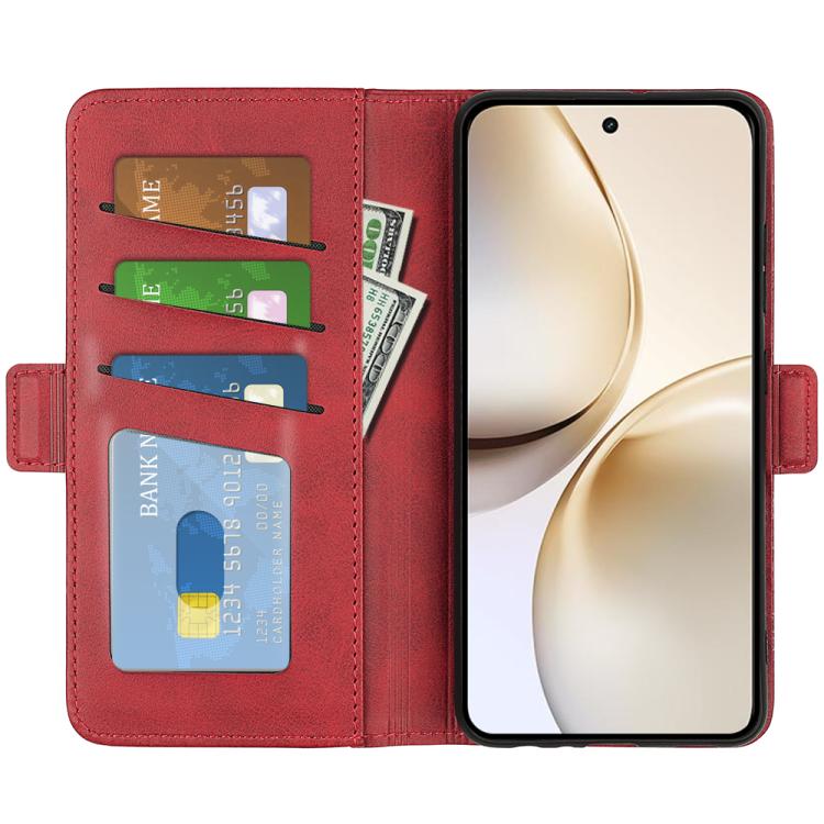 For Realme 14 Pro+ Dual-side Magnetic Buckle Horizontal Flip Leather Phone Case