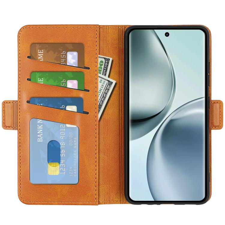 For Realme 14 Pro 5G Dual-side Magnetic Buckle Horizontal Flip Leather Phone Case