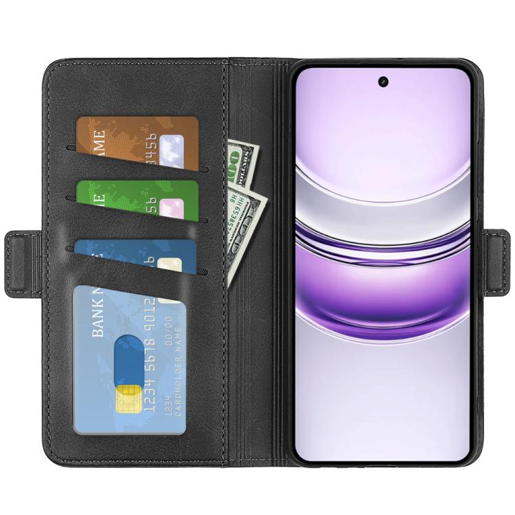 For Realme 14X 5G Dual-side Magnetic Buckle Horizontal Flip Leather Phone Case