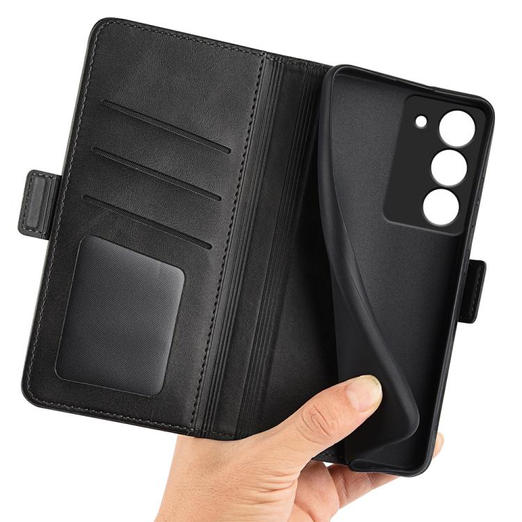 For Realme 14X 5G Dual-side Magnetic Buckle Horizontal Flip Leather Phone Case