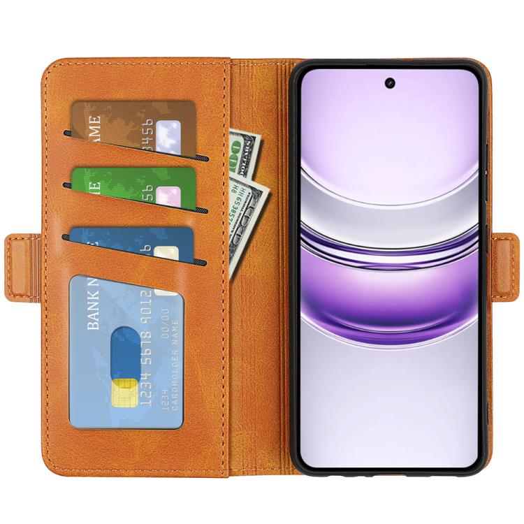 For Realme 14X 5G Dual-side Magnetic Buckle Horizontal Flip Leather Phone Case