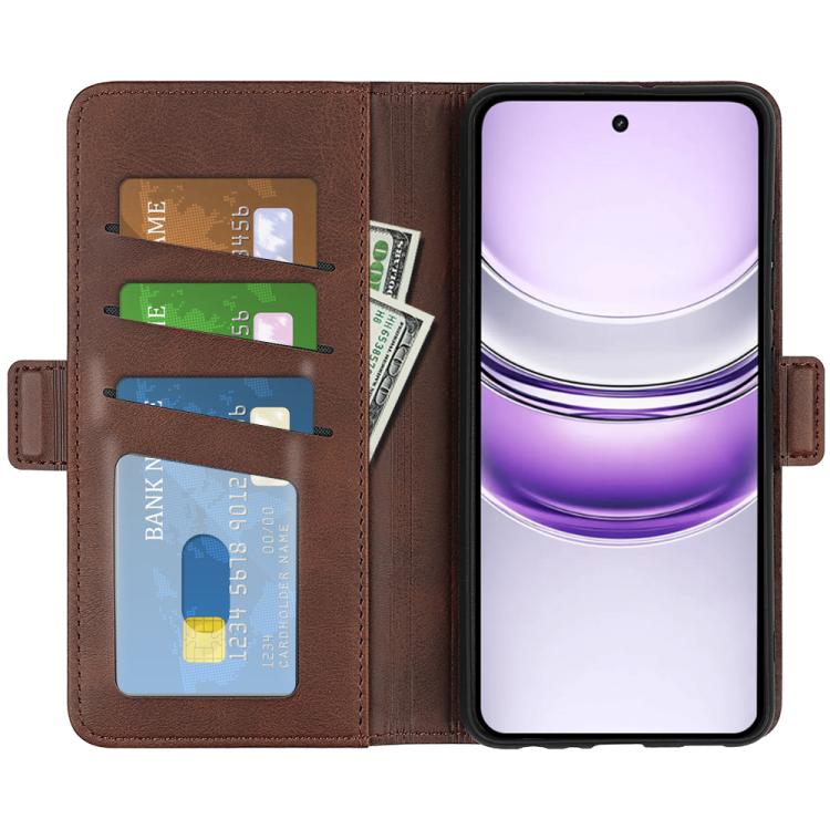 For Realme 14X 5G Dual-side Magnetic Buckle Horizontal Flip Leather Phone Case