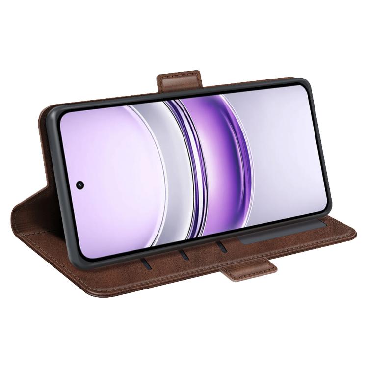 For Realme 14X 5G Dual-side Magnetic Buckle Horizontal Flip Leather Phone Case
