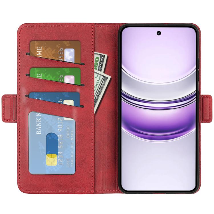 For Realme 14X 5G Dual-side Magnetic Buckle Horizontal Flip Leather Phone Case