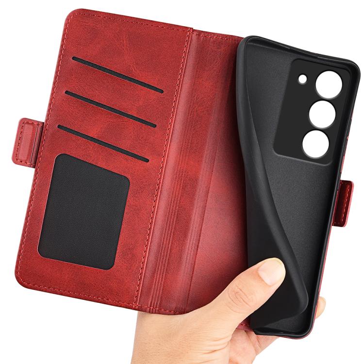 For Realme 14X 5G Dual-side Magnetic Buckle Horizontal Flip Leather Phone Case
