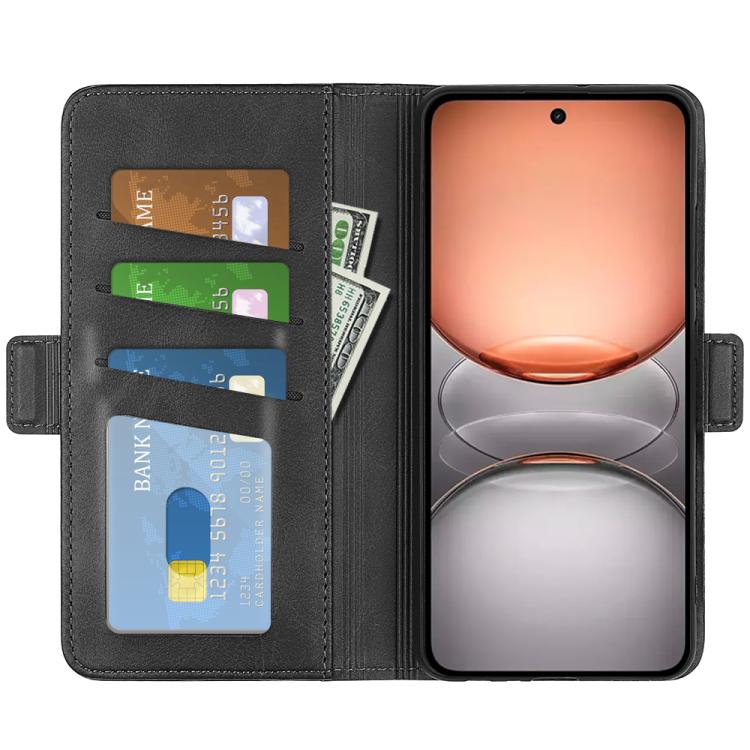 For Realme C75 Dual-side Magnetic Buckle Horizontal Flip Leather Phone Case