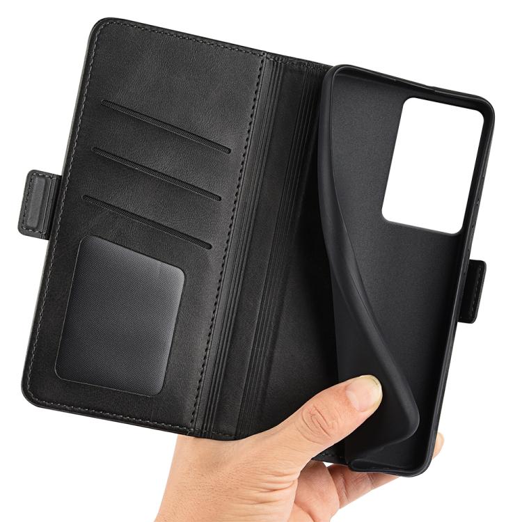 For Realme C75 Dual-side Magnetic Buckle Horizontal Flip Leather Phone Case