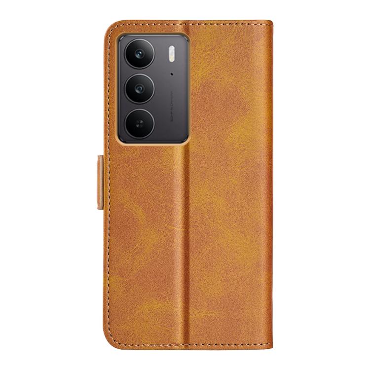 For Realme C75 Dual-side Magnetic Buckle Horizontal Flip Leather Phone Case