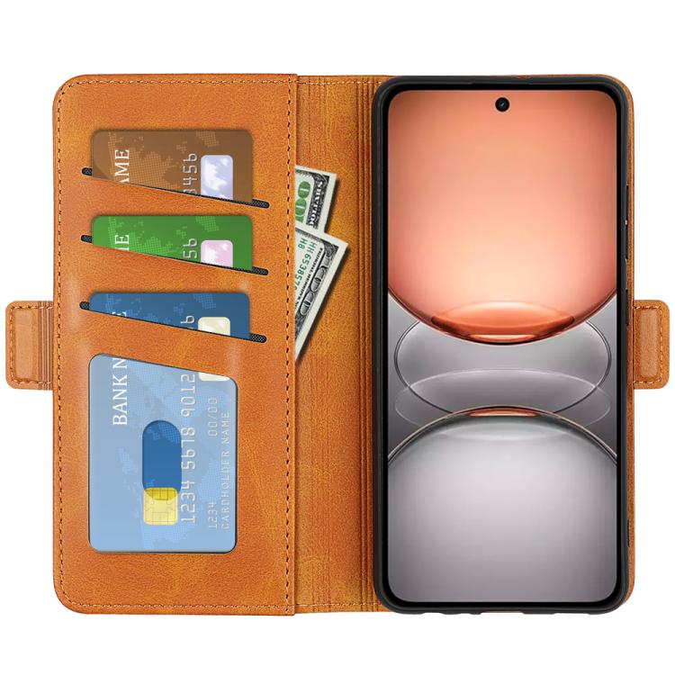 For Realme C75 Dual-side Magnetic Buckle Horizontal Flip Leather Phone Case