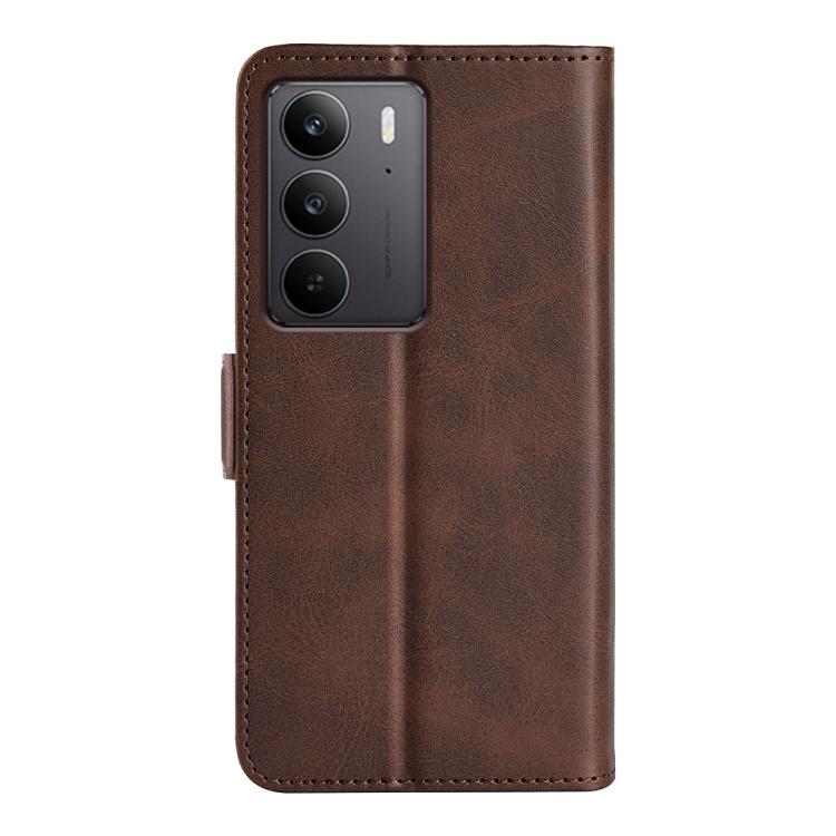 For Realme C75 Dual-side Magnetic Buckle Horizontal Flip Leather Phone Case