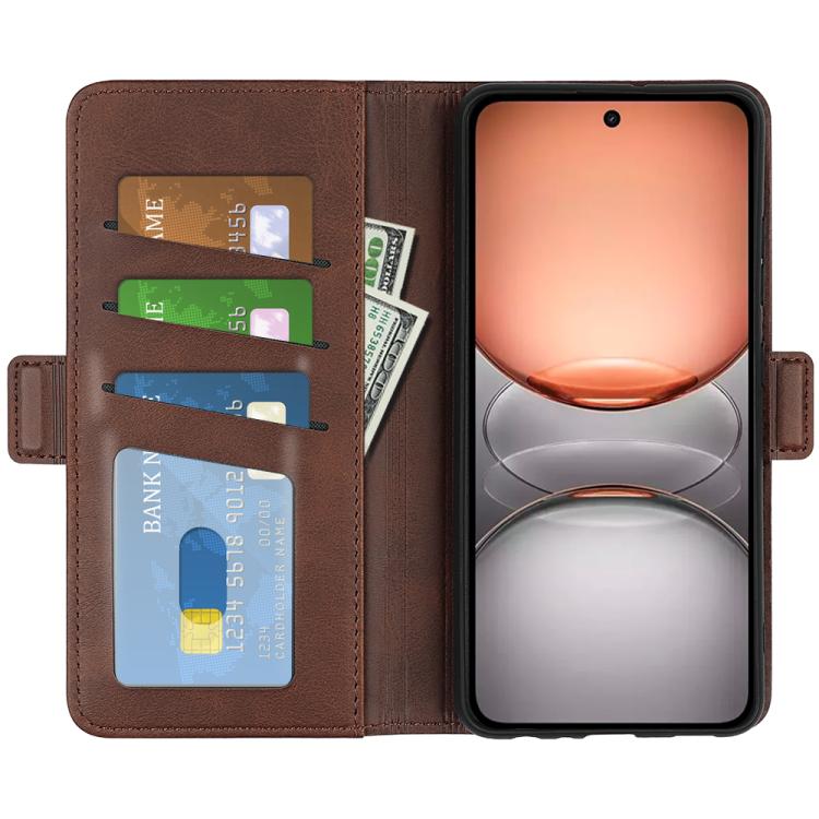 For Realme C75 Dual-side Magnetic Buckle Horizontal Flip Leather Phone Case