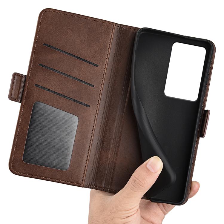 For Realme C75 Dual-side Magnetic Buckle Horizontal Flip Leather Phone Case