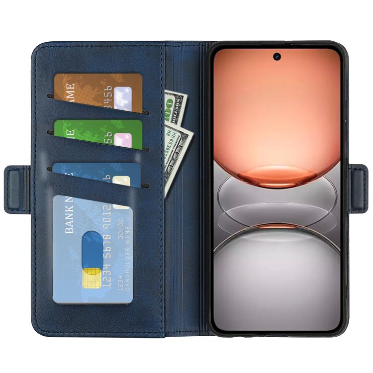 For Realme C75 Dual-side Magnetic Buckle Horizontal Flip Leather Phone Case