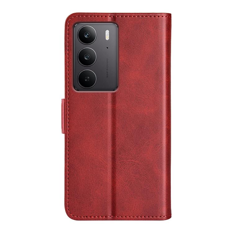 For Realme C75 Dual-side Magnetic Buckle Horizontal Flip Leather Phone Case