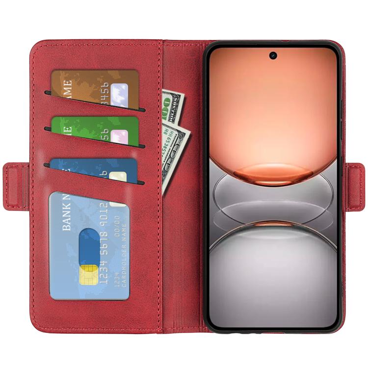 For Realme C75 Dual-side Magnetic Buckle Horizontal Flip Leather Phone Case