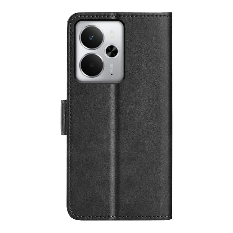 For Realme 14 5G Dual-side Magnetic Buckle Horizontal Flip Leather Phone Case