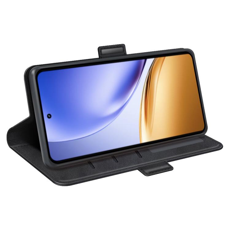 For Realme 14 5G Dual-side Magnetic Buckle Horizontal Flip Leather Phone Case